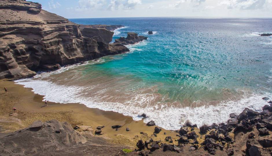 Green Sand Beach of Hawaii