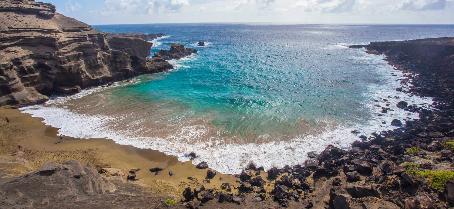 Green Sand Beach of Hawaii