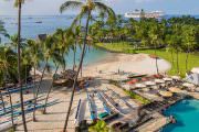 Kamakahonu Beach in front of the Marriott King Kamehameha's Kona Beach Hotel