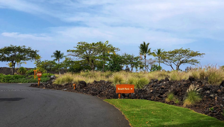 Signs Pointing to Kohanaiki Beach Park
