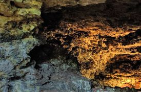 lava rock formations at the Kula Kai cavern