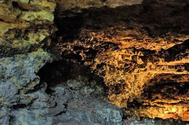 lava rock formations at the Kula Kai cavern