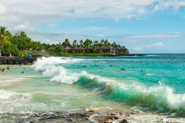 Magic Sands Beach at White Sands Beach Park in Kailua Kona
