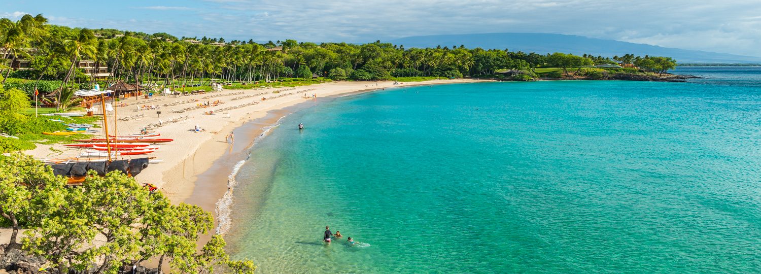 Kaunaoa Beach also known as Mauna Kea Beach