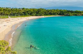 Kaunaoa Beach also known as Mauna Kea Beach