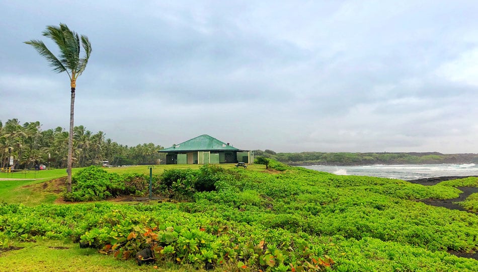 Restroom Facilities at Punaluu Black Sand Beach