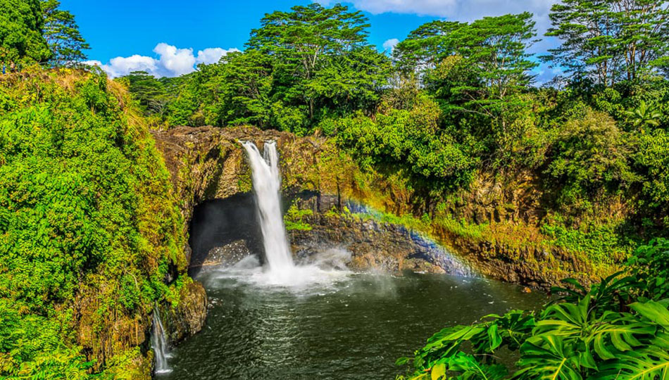 Rainbow Falls well known Hilo Waterfalls on the Big Island