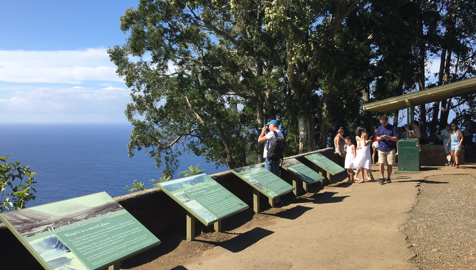 Waipio Valley Historical Plaques at the Lookout